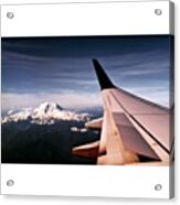 Flight To Canada - Mount Rainier Acrylic Print