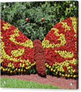 Floral Butterfly Sculpture Acrylic Print