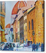 Florence Going To The Duomo Acrylic Print