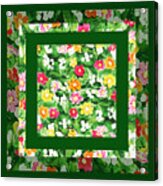 Flower Pattern Art Quilt Ii Acrylic Print