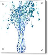 Flower Vase In Blue Acrylic Print
