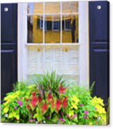 Flowers And Reflections Acrylic Print