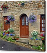 Flowery Doorways In Brittany Acrylic Print