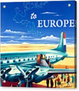 Fly To Europe Acrylic Print