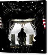 Flying With The Stars And Stripes In Afghanistan Acrylic Print