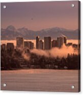 Foggy Bellevue Sunrise Acrylic Print