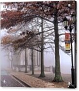 Foggy Fall Morning Acrylic Print