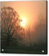 Foggy Sunrise Acrylic Print