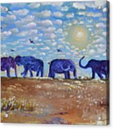 Follow The Light  Elephants Acrylic Print