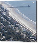 Folly Beach South Carolina Aerial Acrylic Print