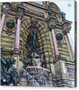 Fontaine Saint- Michel, Paris Acrylic Print
