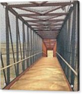 Foot Bridge Over Tracks Acrylic Print