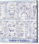 Football Patent History Blueprint Acrylic Print