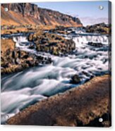 Foss Waterfall - Iceland - Landscape Photography Acrylic Print