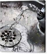 #fountain #water #drink #park Acrylic Print