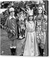Four Girls In Halloween Costumes, 1971, Part One Acrylic Print