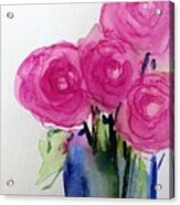 Four Pink Roses Acrylic Print