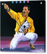Freddie Mercury Live Acrylic Print