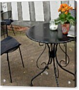 Free Seats In A Street Cafe Acrylic Print