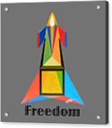 Freedom Text Acrylic Print