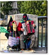 French Accordion Music Streets Of Paris Acrylic Print