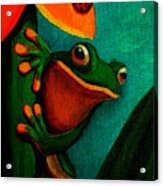 Frog And Ladybug Acrylic Print