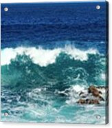 Frolicking Waves In Puna Hawaii Acrylic Print