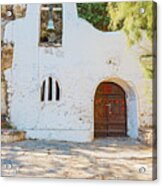 Front Of Small Greek Orthodox Chapel Acrylic Print