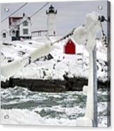 Froozen At The Nubble Acrylic Print