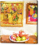 Fruit And Paintings Acrylic Print