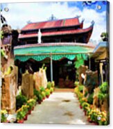 Garden Entrance Pagoda Vietnam Acrylic Print