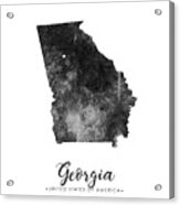 Georgia State Map Art - Grunge Silhouette Acrylic Print