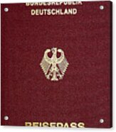German Passport Cover Acrylic Print