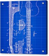 Gibson Guitar Patent 1923 Blue Print Acrylic Print