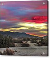 Gila Mountains And Sonoran Desert Sunrise Acrylic Print