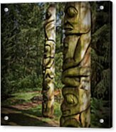 Gitksan Totem Poles Acrylic Print