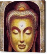 Golden Buddha Acrylic Print