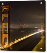 Golden Gate At Night Acrylic Print