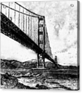 Golden Gate Bridge - Minimal 06 Acrylic Print