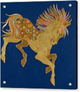 Golden Pegasus Acrylic Print