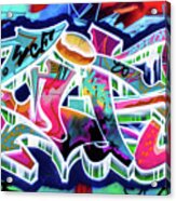 Urban Graffiti Art Abstract 1, North 11th Street, San Jose 1990 Acrylic Print