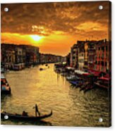 Grand Canal At Sunset Acrylic Print