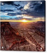 Grand Canyon Sunburst Acrylic Print