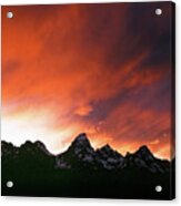 Grand Teton Sunset Acrylic Print