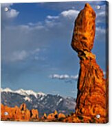 Gravity Defying Balanced Rock, Arches National Park, Utah Acrylic Print