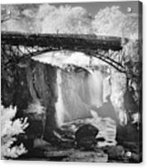 Great Falls Paterson Nj Bw Acrylic Print