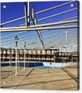 #grids #patterns #pool #vacant Acrylic Print