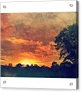 Grungy Sunset #textured #sunset Acrylic Print