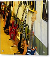 Guitars In A Row Acrylic Print