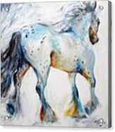 Gypsy Vanner Motion Paint Sketch Acrylic Print